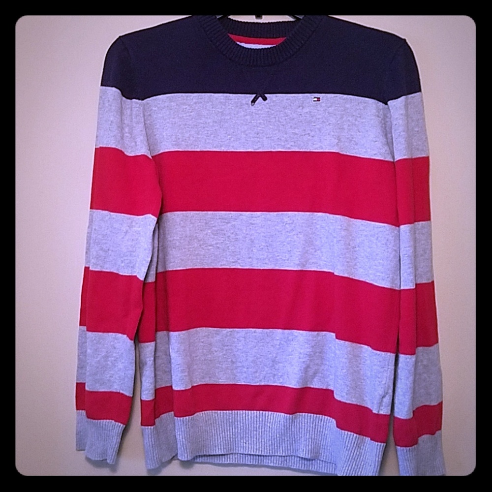 Tommy Hilfiger red white and blue boys sweater